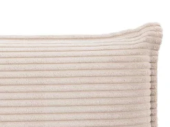Bedhoofd 180 Cm - Ribfluweel - Beige - Ambrilia-Vente-unique Outlet