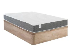 Bedset 160 X 200 Cm - Bedbodem Met Lichte Houtlook En Opbergruimte + Matras In Schuim Met Hoge Dichtheid - Heaven Van Play-DREAMEA Online