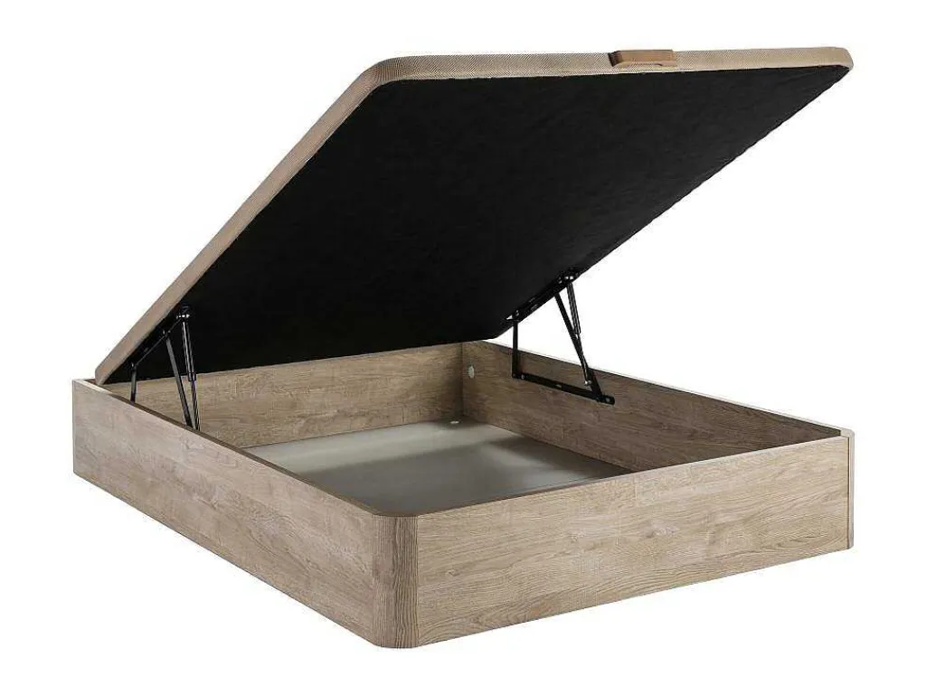 Bedset 160 X 200 Cm - Bedbodem Met Lichte Houtlook En Opbergruimte + Matras In Schuim Met Hoge Dichtheid - Heaven Van Play-DREAMEA Online