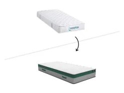 Bedset 90 X 190 Cm - Witte Bedbodem Met Opbergruimte + Matras Met Pocketveren - Prestige Van Ysmee Play-Ysmée Best