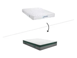 Bedset 140 X 190 Cm - Witte Bedbodem Met Opbergruimte + Matras Met Pocketveren - Prestige Van Ysmee Play-Ysmée Clearance