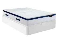 Bedset 140 X 190 Cm - Witte Bedbodem Met Opbergruimte + Matras Met Pocketveren - Marquis Van Dreamea Play-Palacio New