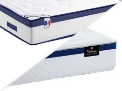 Bedset 140 X 190 Cm - Witte Bedbodem Met Opbergruimte + Matras Met Pocketveren - Marquis Van Dreamea Play-Palacio New