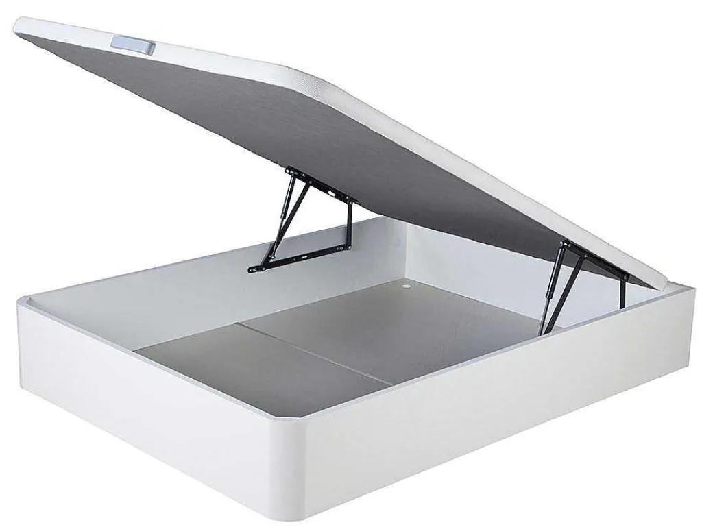 Bedset 160 X 200 Cm - Witte Bedbodem Met Opbergruimte + Matras Met Pocketveren - Marquis Van Dreamea Play-Palacio Outlet