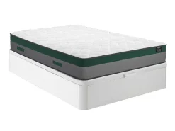 Bedset 160 X 200 Cm - Witte Bedbodem Met Opbergruimte + Matras Met Pocketveren - Prestige Van Ysmee Play-Ysmée Discount