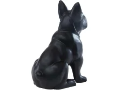 Beeld Van Franse Bulldog - Hars - L. 27 X B. 16 X H. 32 Cm - Mat Zwart - Doggo-OZAIA New