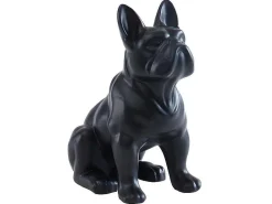 Beeld Van Franse Bulldog - Hars - L. 27 X B. 16 X H. 32 Cm - Mat Zwart - Doggo-OZAIA New
