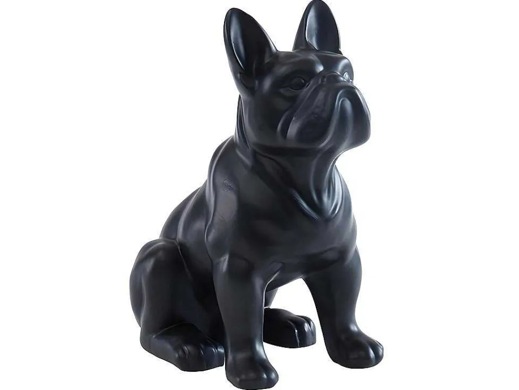 Beeld Van Franse Bulldog - Hars - L. 27 X B. 16 X H. 32 Cm - Mat Zwart - Doggo-OZAIA New