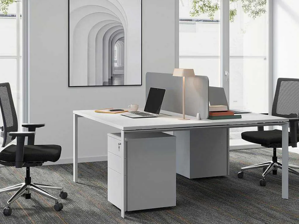 Behuizing Van Een Professioneel Mobiel Bureau - 3 Lades - Met Slot - Wit - Downtown-Workēa Hot