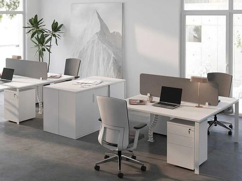 Behuizing Van Een Professioneel Mobiel Bureau - 3 Lades - Met Slot - Wit - Downtown-Workēa Hot