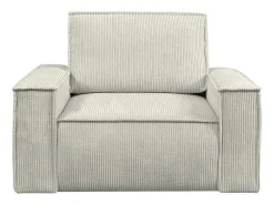 Beige Fauteuil Van Ribfluweel Amelia-Vente-unique Hot