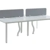 Benchbureau Voor 4 Personen - Wit - L120 Cm - Met Afscheidingen - Downtown-Workēa Outlet