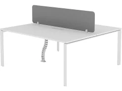 Benchbureau Voor 2 Personen - Wit - L160 Cm - Met Afscheiding - Downtown-Workēa Clearance