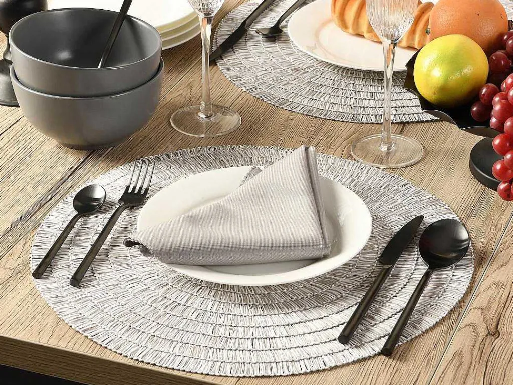 Bestekset 16 Stuks In Roestvrij Staal - Matzwart - Almunia-OZAIA Discount