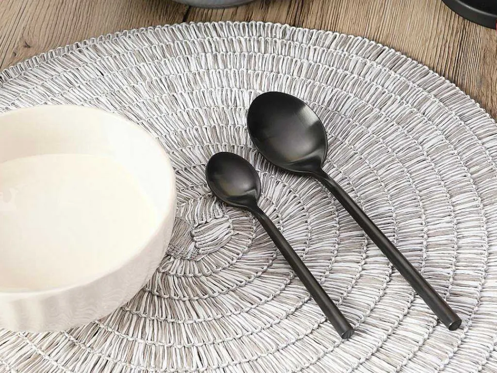 Bestekset 16 Stuks In Roestvrij Staal - Matzwart - Almunia-OZAIA Discount