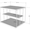 Bijzettafel Met 1 Plank - Licht Naturel En Zwart - Brilena-Vente-unique Outlet