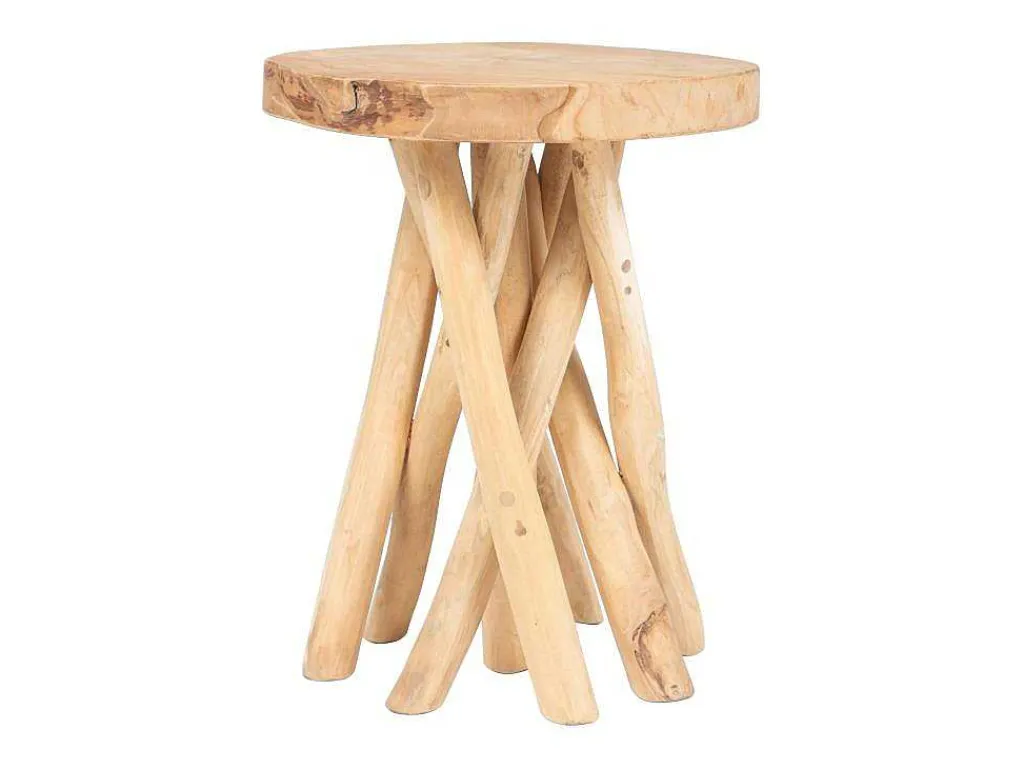 Bijzettafel Van Teakhout - Kleur: Naturel - Gayana-Vente-unique Clearance