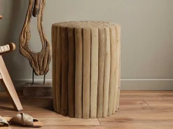Bijzettafel Van Teakhout - Kleur: Naturel - Lutiana-Vente-unique Hot