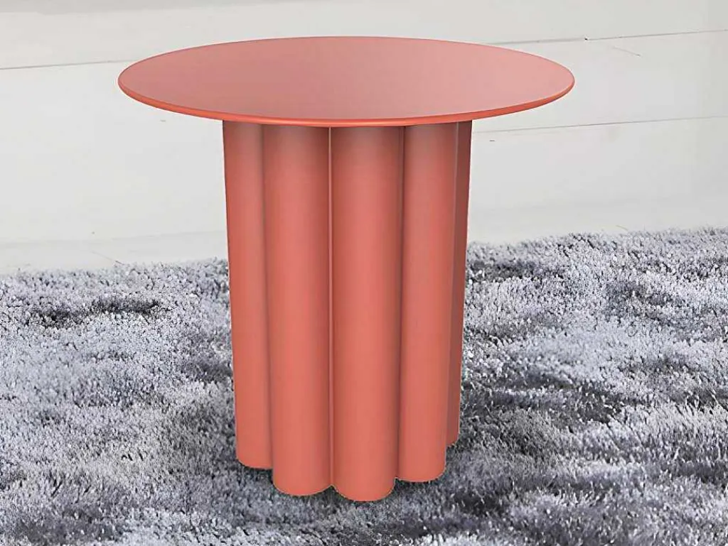 Bijzettafeltje Van Metaal - Terracotta - Gavopi-Vente-unique Clearance