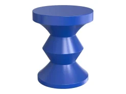Bijzettafeltje Van Metaal - Blauw - Zolimi-Vente-unique Discount