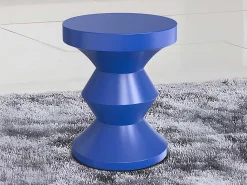 Bijzettafeltje Van Metaal - Blauw - Zolimi-Vente-unique Discount