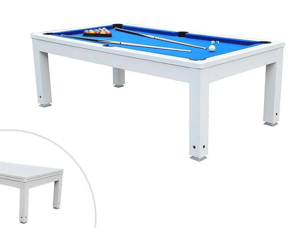 Biljart Snooker Tafel Moduleerbaar - Regelbare Hoogte - 207 X 114 X 79 Cm-Vente-unique Discount