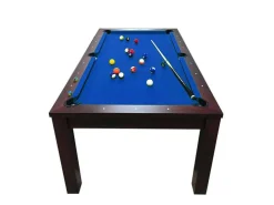 Biljarttafel 7 Voet Blauw Converteerbaar Met Banken Theti-ELITESHOPPING Online