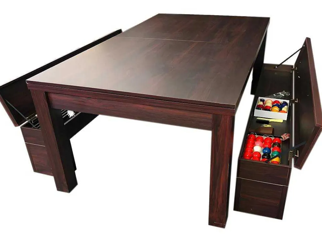 Biljarttafel 7 Voet Blauw Converteerbaar Met Banken Theti-ELITESHOPPING Online