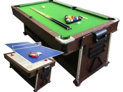 Biljarttafel 7 Voet Multi-Game Groen Air Hockey + Tennistafel Stark-ELITESHOPPING