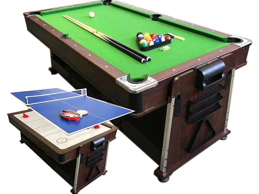 Biljarttafel 7 Voet Multi-Game Groen Air Hockey + Tennistafel Stark-ELITESHOPPING