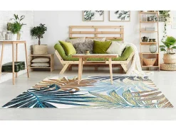 Binnen- Of Buitentapijt Etnische Stijl En Bloemenmotief Vegeto - 150 X 200 Cm - Groen-OZAIA Best