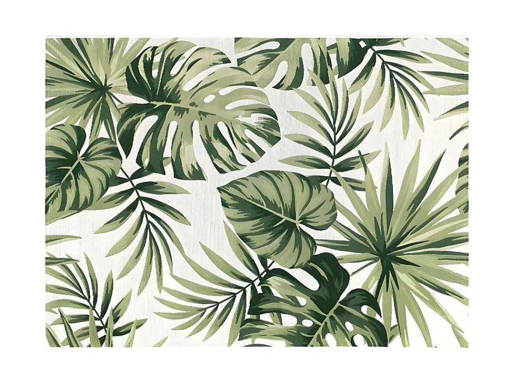 Binnen- Of Buitentapijt Met Blaadjes-Motief Palmo - 200X290Cm - Groen-OZAIA Discount