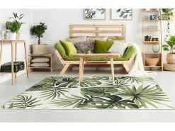Binnen- Of Buitentapijt Met Blaadjes-Motief Palmo - 200X290Cm - Groen-OZAIA Discount