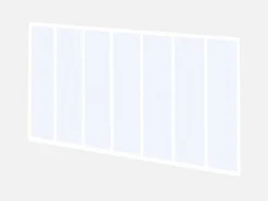 Binnenraam Van Aluminium Met Poedercoating - 210X130 Cm - Wit - Bayview-Vente-unique Discount