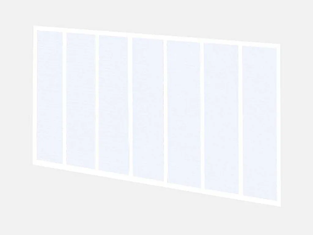 Binnenraam Van Aluminium Met Poedercoating - 210X130 Cm - Wit - Bayview-Vente-unique Discount