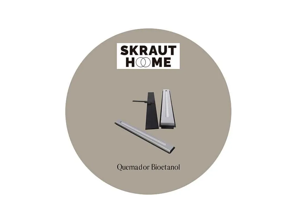 Bio-Ethanol Haard, 50 Cm, Bio-Ethanol Brander, Roestvrij Staal, Kratki Model-Skraut Home