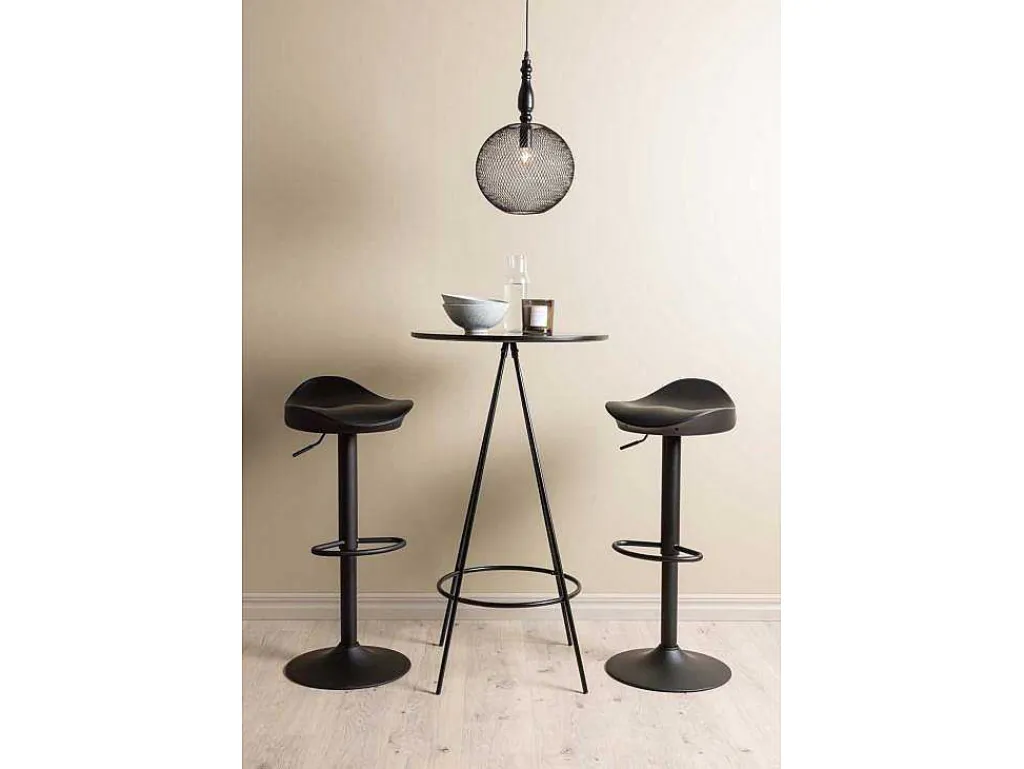 Bistro Barmeubelset Bartafel Zwart En 2 Adesto Barstoelen Zwart.-Vente-unique Hot