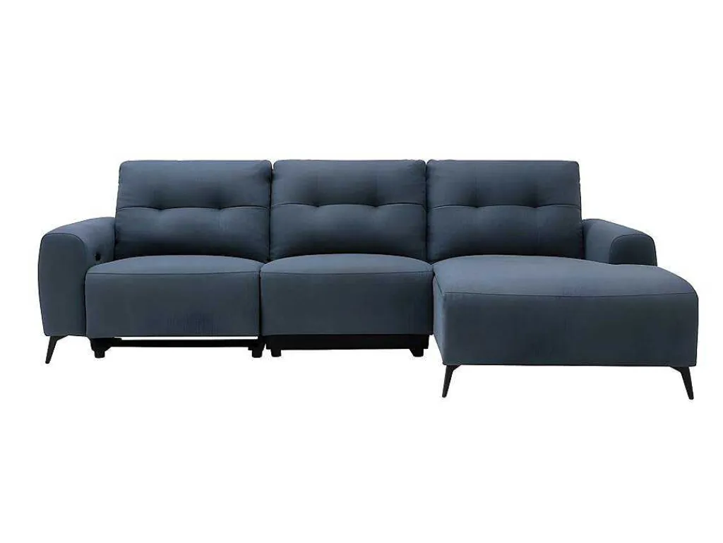 Blauwe Stoffen Hoekbank Rechts Neruda-Vente-unique Sale