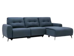 Blauwe Stoffen Hoekbank Rechts Neruda-Vente-unique Sale
