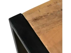 Boekenkast Harlem - 3 Laden En 7 Nissen - Mangohout En Metaal-Vente-unique Online