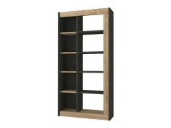 Boekenkast Met 10 Nissen - Naturel En Antraciet - Silomai-Vente-unique Best