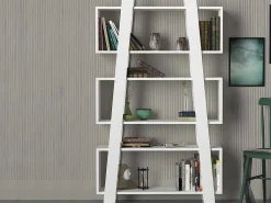 Boekenkast Met 3 Nissen - Wit - Esiri-Vente-unique