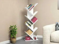 Boekenkast Met 7 Planken - Wit - Asinali-Vente-unique