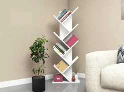 Boekenkast Met 7 Planken - Wit - Asinali-Vente-unique