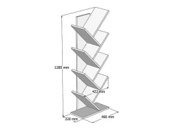 Boekenkast Met 7 Planken - Wit - Asinali-Vente-unique