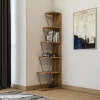 Boekenkast Met 5 Planken - Naturel En Zwart - Delory-Vente-unique Sale