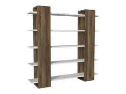 Boekenkast Met 5 Planken - Naturel En Wit - Zoryn-Vente-unique New