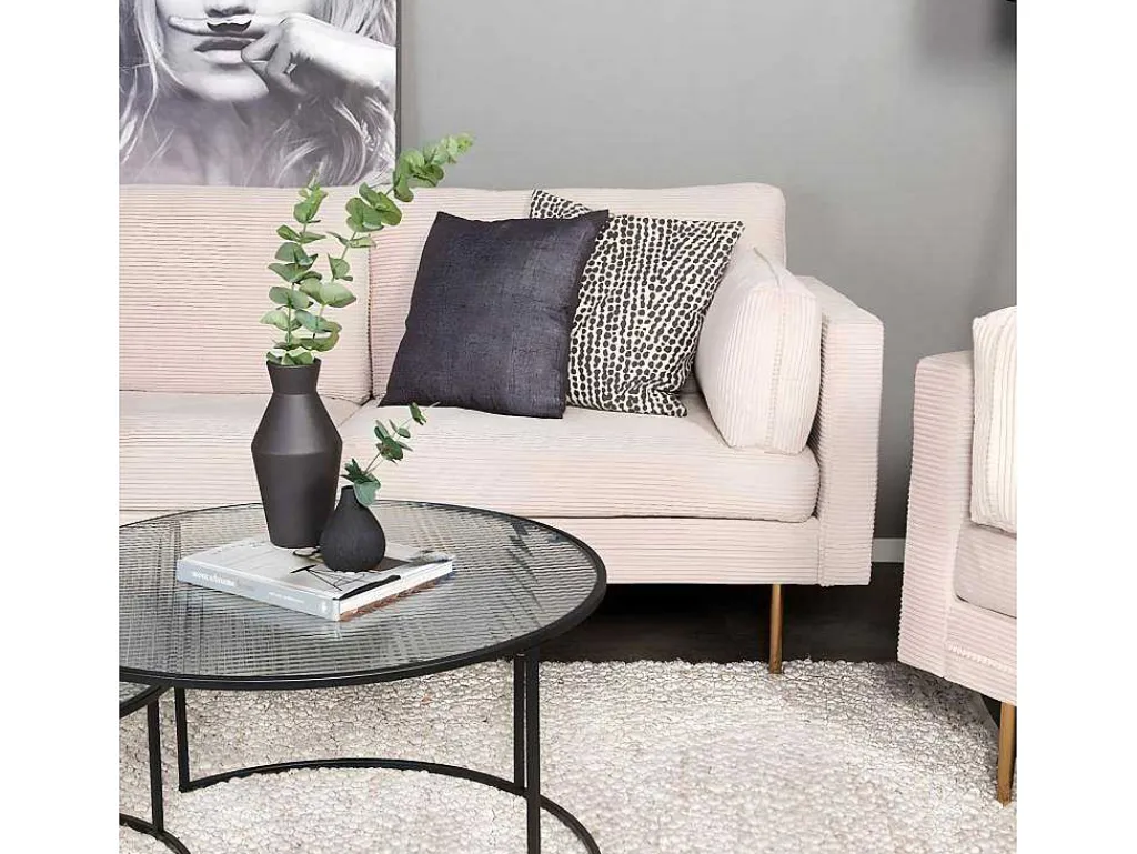 Boom Bank 3 Persoons Beige.-Vente-unique Clearance