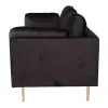 Boom Bank 3 Persoons Velours Zwart.-Vente-unique Outlet