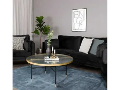 Boom Bank 3 Persoons Velours Zwart.-Vente-unique Outlet